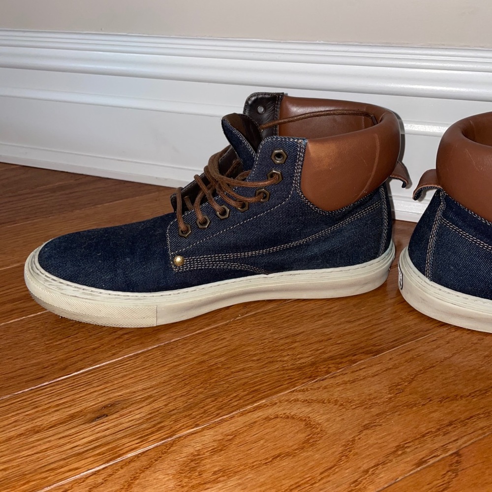 AUTHENTIC Louis Vuitton Mens Denim Sneakers - Picture 12 of 12